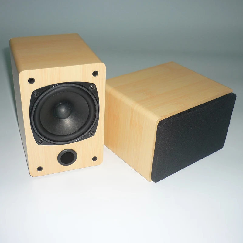 3 Inch 30W Full Range Speaker 4ohm Subwoofer Speaker Audiophile Amplifier Home Audio Small HIFI Audio Wooden Passive Speaker