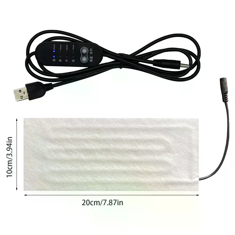 USB Warm Paste Pads Fast-Heating Carbon Fiber Heating Pad Safe Heating Warmer Pad For Cloth Vest Jacket Coat Fishing Camping