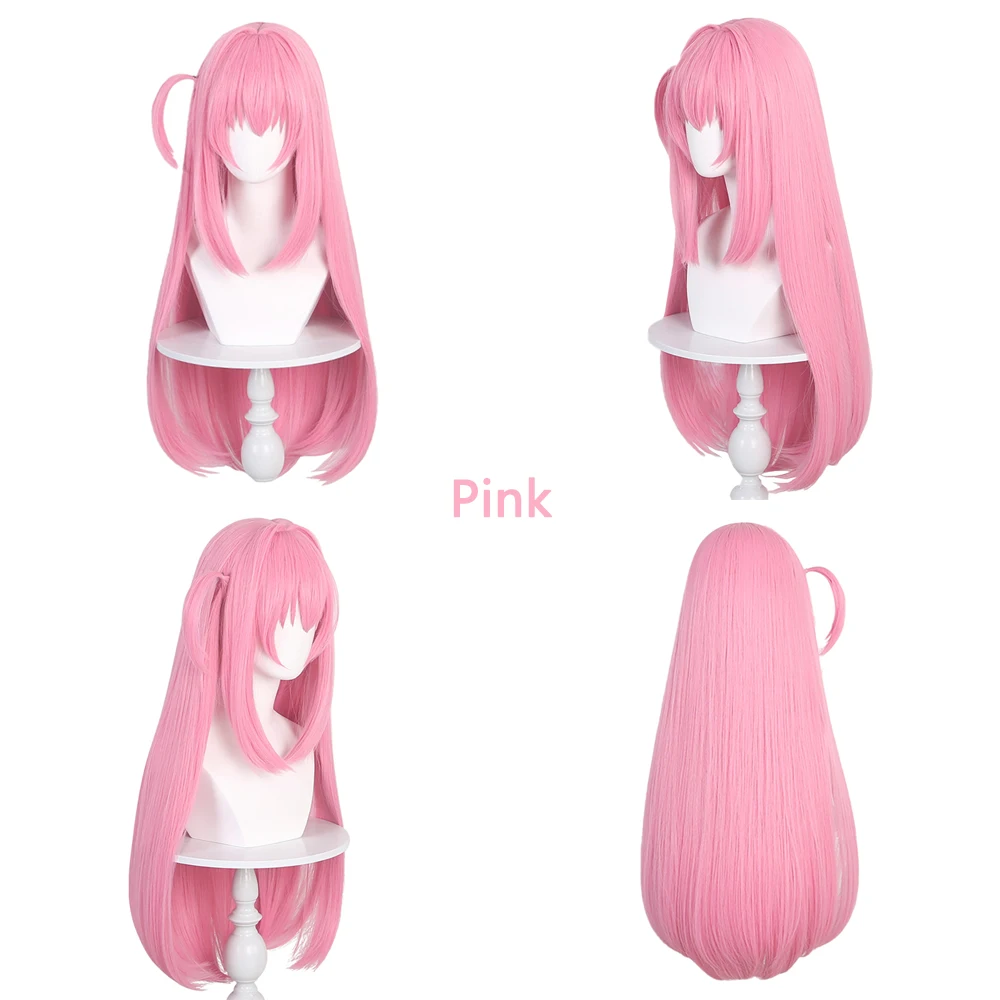 أنيمي Gotoh Hitori تأثيري الشعر الاصطناعية 32 بوصة الوردي طويل مستقيم الشعر مرحلة الأداء اليومي حفلة عالية الجودة شعر مستعار للمرأة