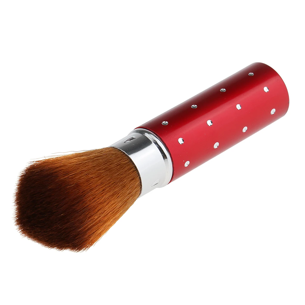 Strumento pennello per fondotinta, fard in polvere cosmetica retrattile da 2 pezzi