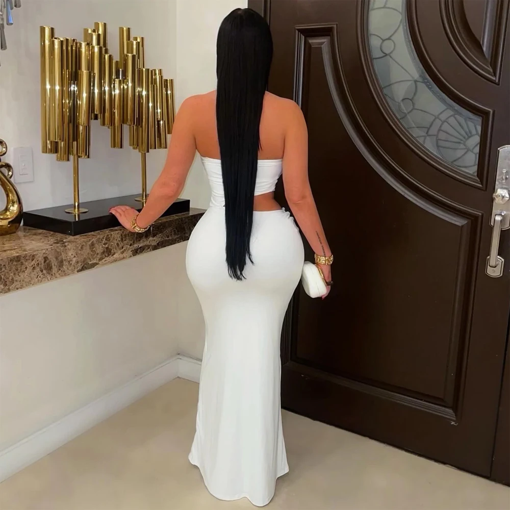 Neu im Sortiment: Sexy Trägerloses Maxikleid für Damen, Ärmellos mit Cut-Outs, Club-Party Bodycon-Kleider, Großhandel, Schneller Versand, Sommer 2026 – Detail 6