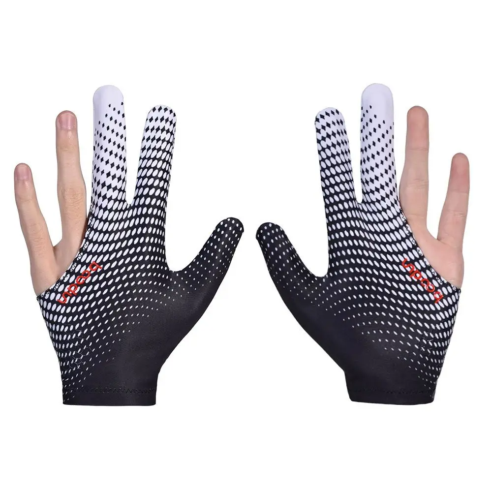 2pcs Anti-Skid Billiard Glove Super Elastic Breathable Pool Table Glove Left Right Interchangeable Left Or Right Hand