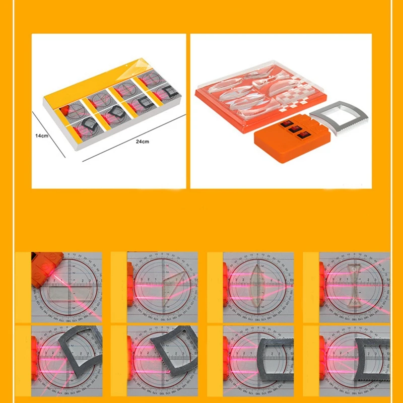 Geometric Optics Experiment Kit Concave-Convex Lens Meniscus Lens Prism Optic Refraction Optical Experiment Kit