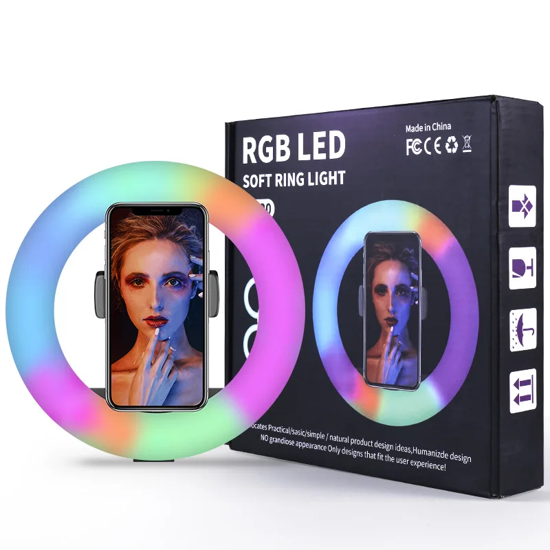 high qualcolor 10'' 26cm LED Ring Light Camera Lamp  Selfie fill light Holder stand for Makeup Live hot in sale