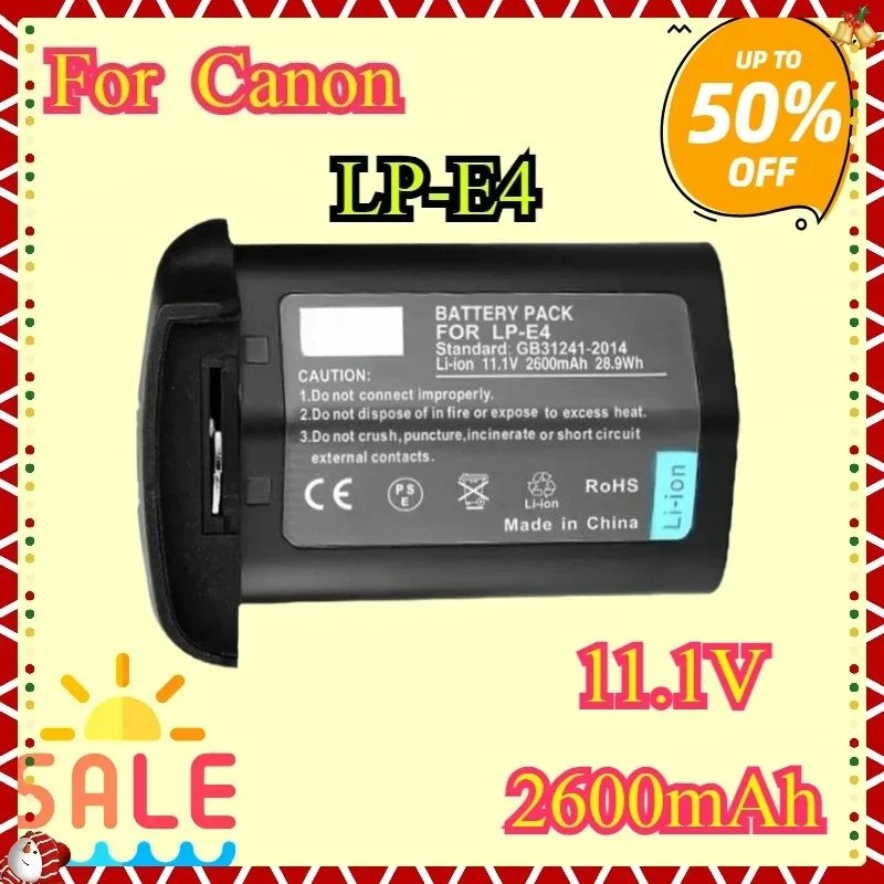 

New High Quality 11.1V 2600mAh LP E4 LP-E4 LPE4 Battery for Canon EOS 1D Mark III, EOS-1D Mark IV, EOS 1Ds Mark III 1D C 1D X