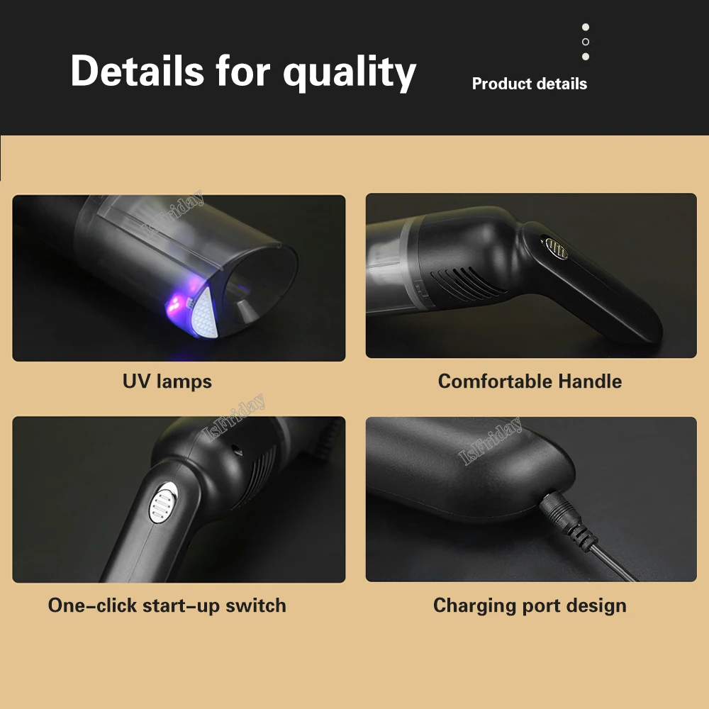 Wireless Pet Hair Suction Device Mite Removal Hair Absorber Cleaning Supplies Household Handheld UV Vacuum Cleaner For Cat Dog