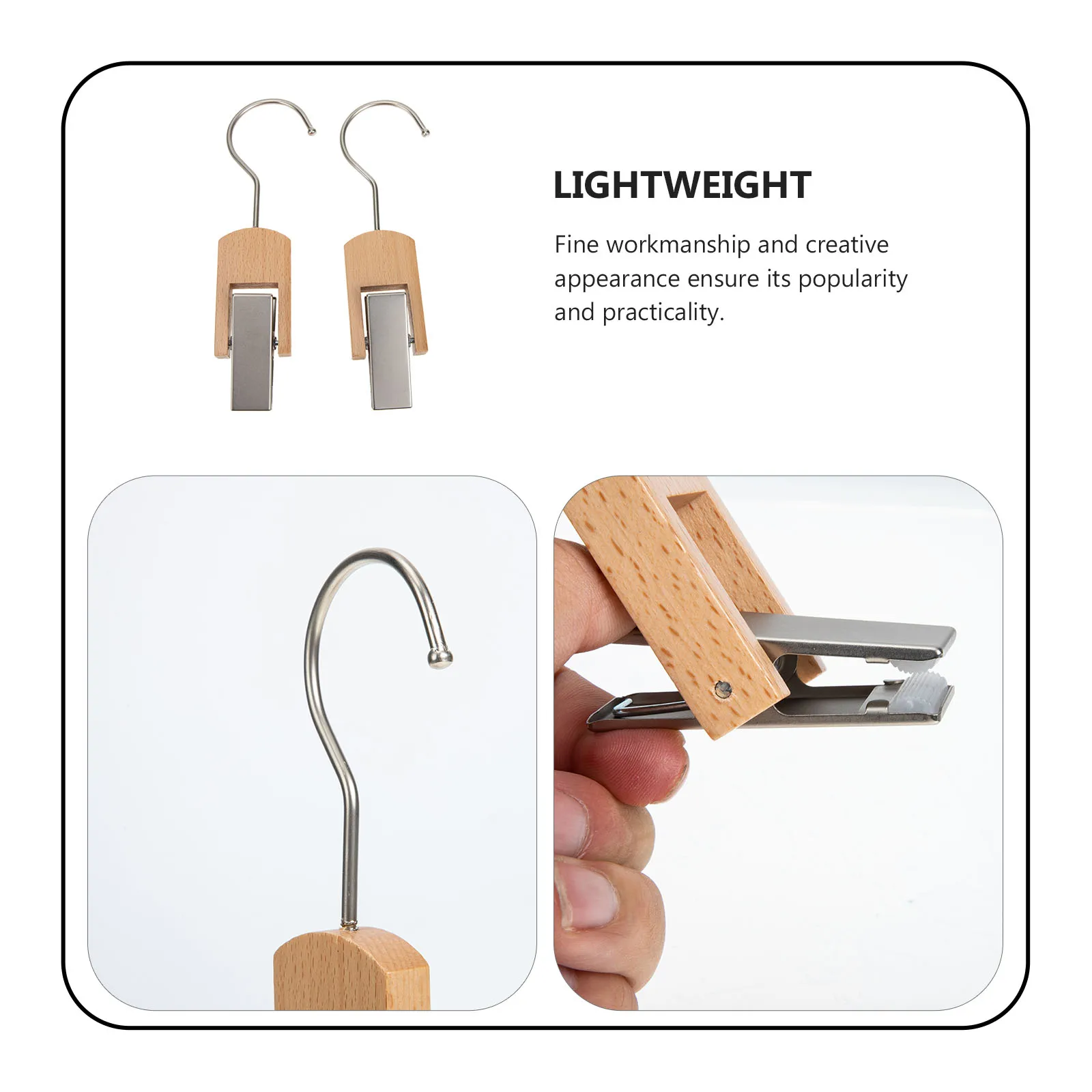

2Pcs Exquisite Craftsmanship Clothes Hooks Hangers for Travel Home Use Clothes Hook Clip Hooks Clips