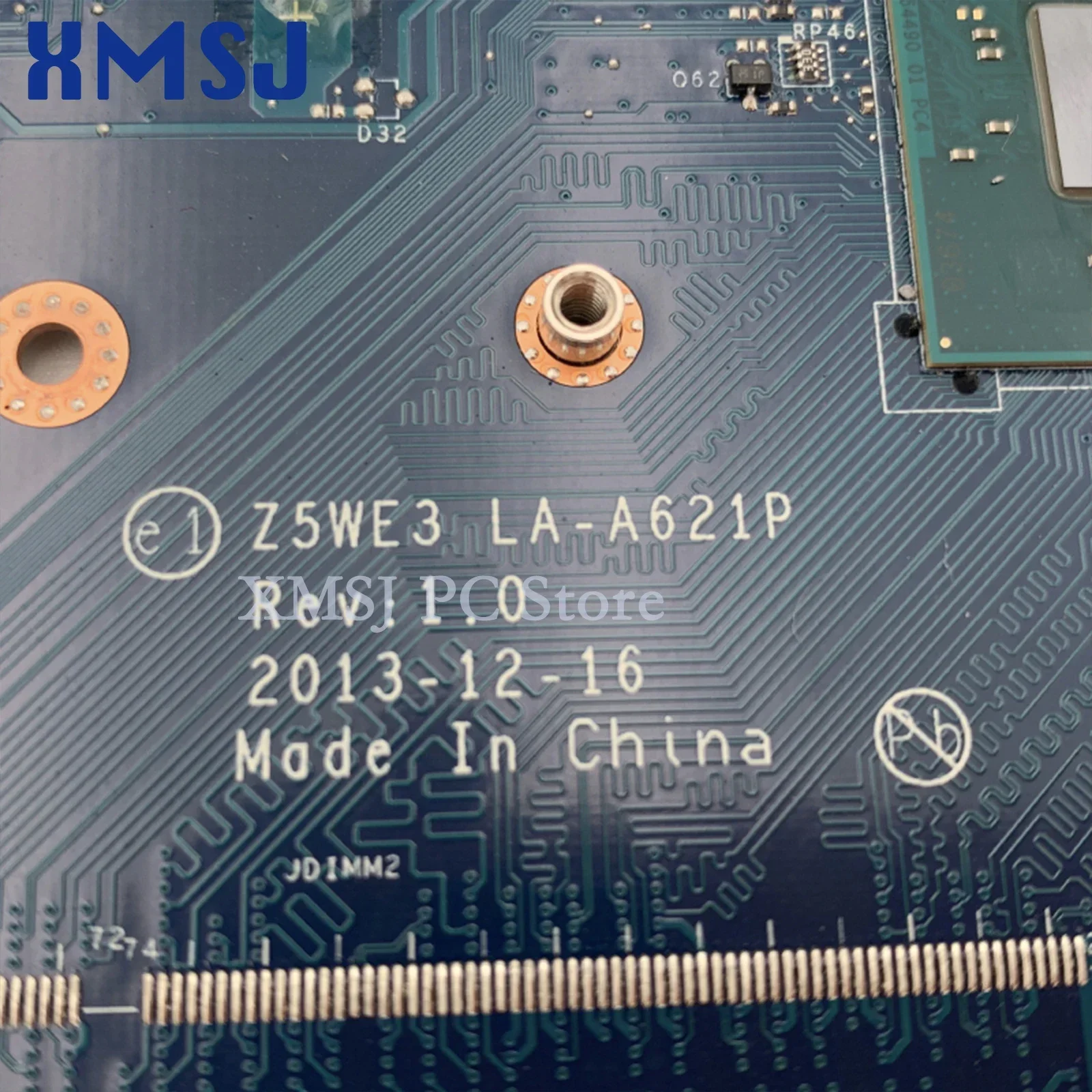 Xmsj para acer aspire E1-510 E1-510-2500 placa-mãe do portátil z5we3 LA-A621P nbc3a11001 ddr3l n2820 n2920 cpu placa principal teste completo