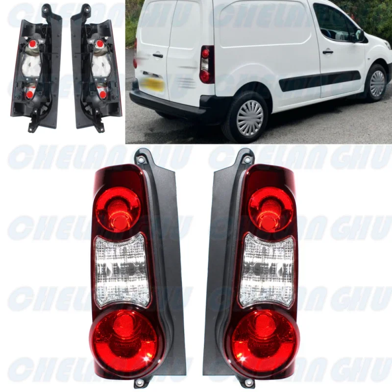 For Peugeot PARTNER 2012 2013 2014 2015 2016 2017 2018 2019 1 Pair Tail Light Rear Lamp Without Bulbs car accessories