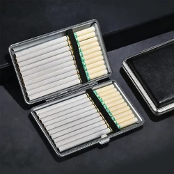 WITUSE WX Cigarette Case Brown Cigarette Box Case Holder Metal Leather Holds 12/14/18/20 Cigarettes