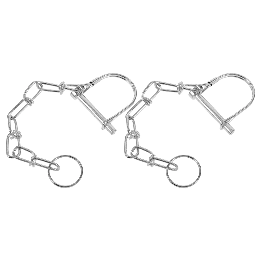

2Pcs Trailer Connector Safety Pins Galvanized Heavy Duty Lock Pins Secure Trailer Ball Cover Prevent Hitch Detachment