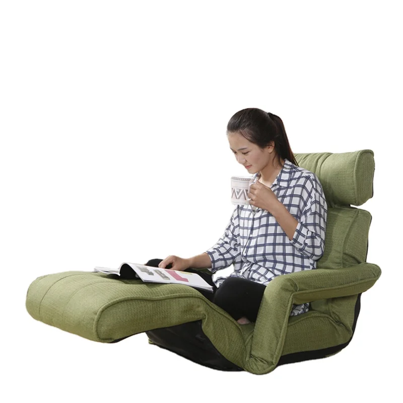 

Linen Fabric New Design Folding Chair Sofa Bed, Multi-Positions Recliner Folding Sofa Chair for Home Living