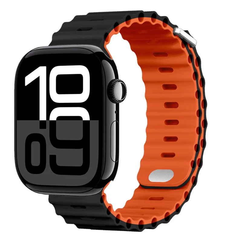 Ocean Silicone Strap for Apple Watch Band Series 10 46mm 42mm Ultra 49mm 9 8 7 45mm 41mm Bracelet iWatch 6 5 4 SE 44mm 40mm Band