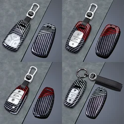 Carbon Fiber Car Key Cover Case Shell for Audi A1 A3 A4 A6 TT Allroad Q3 Q7 R8 S6 SQ5 RS4 B9 A5 8S 8W Q5 4M S4 S5 S7 TTS TFSI RS