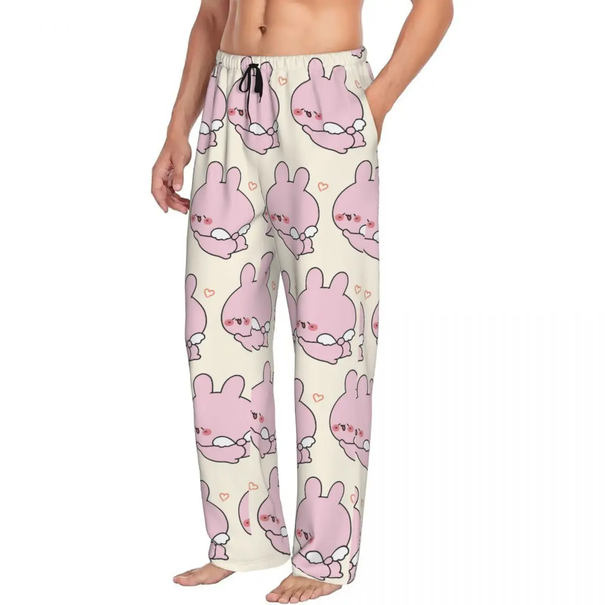 Custom Asamimichaan Asamimi Pajama Pants Men Sleepwear Sleep Lounge Bottoms with Pockets