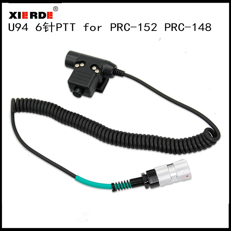 

Кабель XIERDE U94 PTT с разъемом НАТО, адаптер для наушников Walkie Talkie PRC-152, 6-контактный