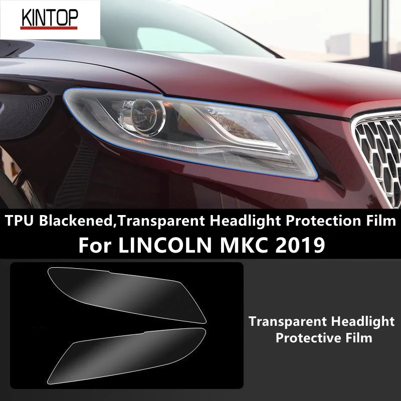 

For LINCOLN MKC 2019 TPU Blackened Headlight Protective Film, Headlight Protection,Film Modification