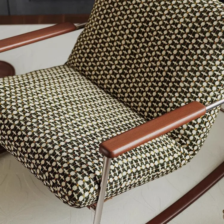 LTT Leisure Sofa Rocking Chair for Living Room Modern Light Luxury Detachable Washable Soft Sofa Single Rocking Chair