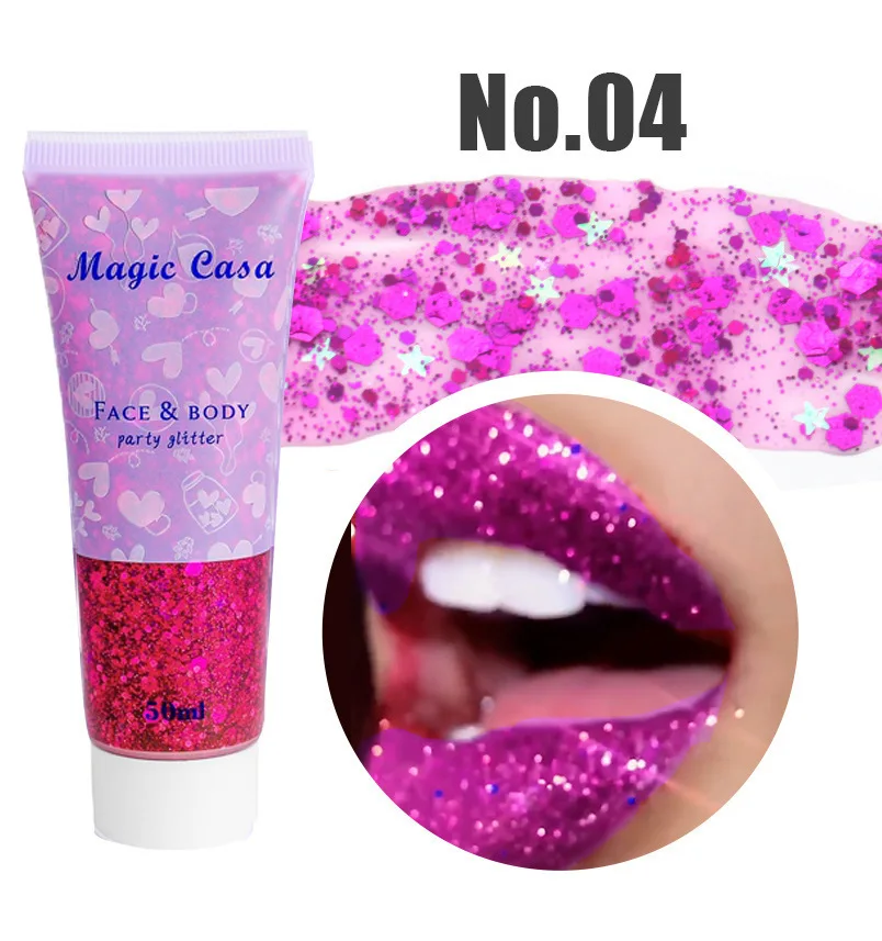 Zeemeermin pailletten body glitter gel, langdurige glitter voor lichaam gezicht haar oogmake-up, muziek festival feest langdurige gezicht glitter