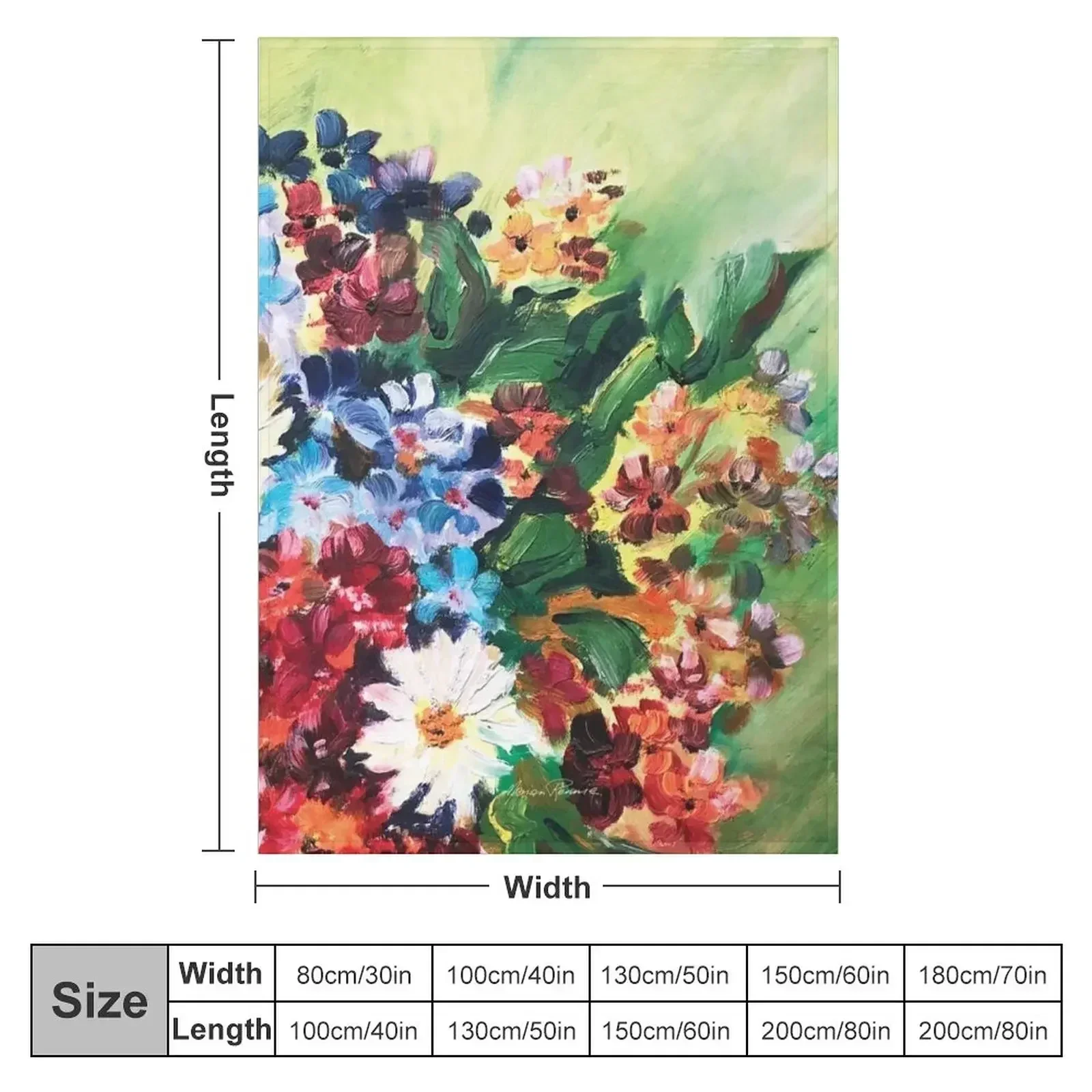 More flowers from my youth Throw Blanket couch cozy soft plush fuzzy picnic outdoor blanket
