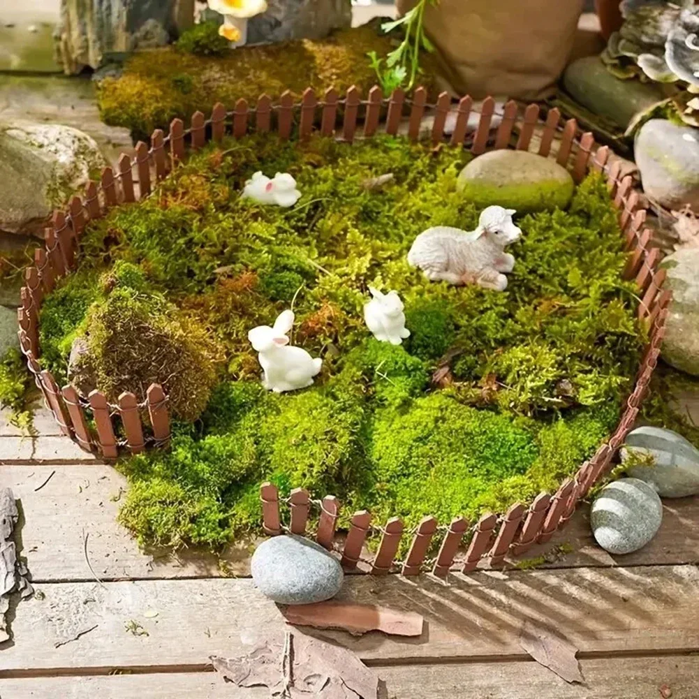미니 나무 울타리 작은 풍경 울타리 DIY 요정 정원 울타리 인형 집 원예 장식 울타리 나무 울타리 5x90cm