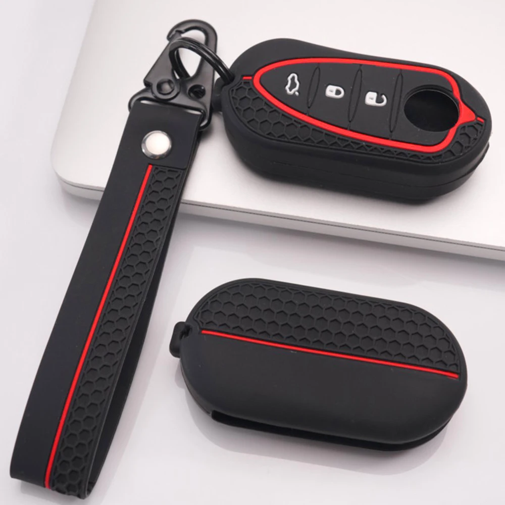 Smart Key Shell With Wrist Strap For Alfa Romeo Giulietta MiTo 159 Brera Spider Giulia Stelvio GT 147 156 166 4C Tonale Premium