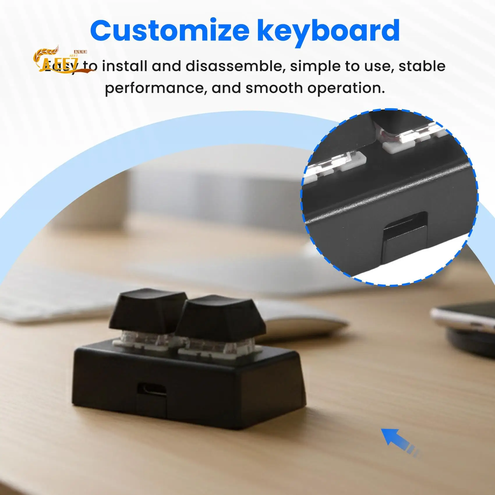 AEE7-2 Keys Macro Programming Keyboard RGB Mini Keyboard Gaming Drawing Red Switch Custom Keyboard OSU Gaming Keypad
