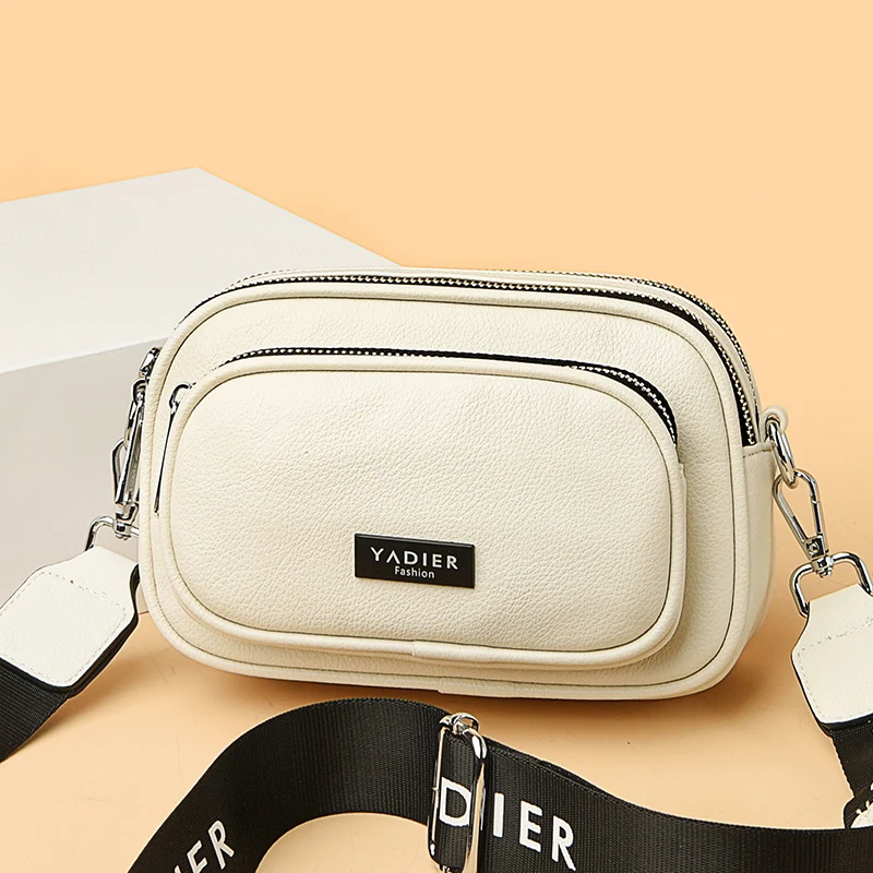 

Genuine Leather round Wallet for Women Soft Leather Single Shoulder Slant Cross Mother Bag Multi-Layer Mobile Phone Acce...