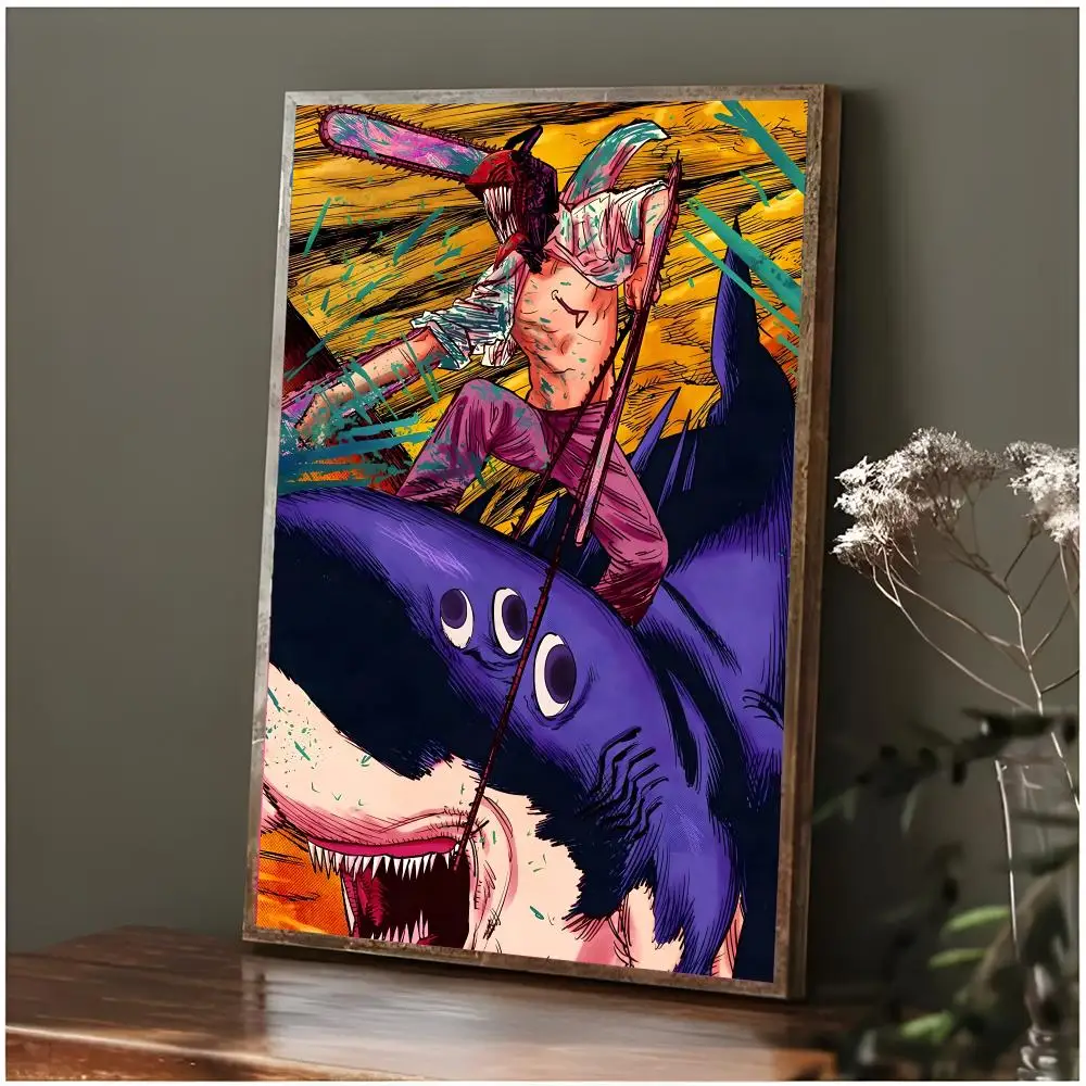 Violent Shonen Anime C-Chainsaw Man Poster Modern Wall Art Bedroom Living Room Print Unframed