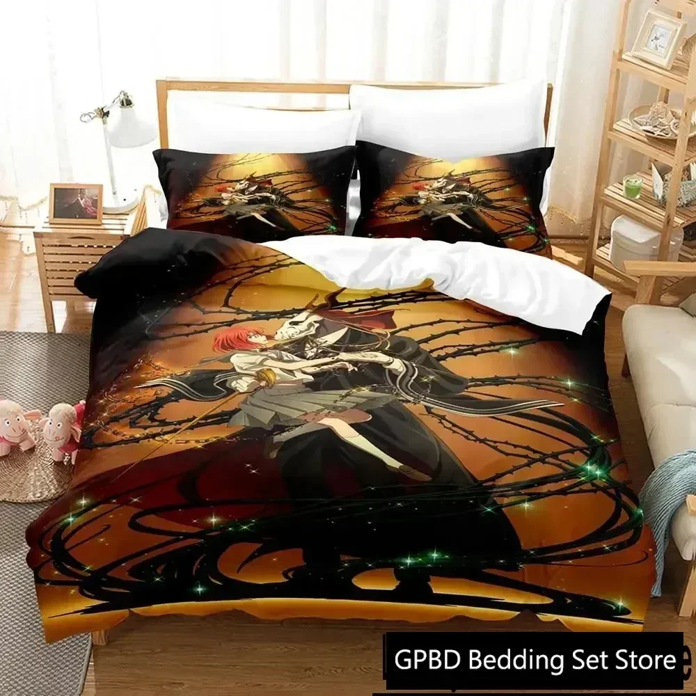 Anime Ancient Magus' Bride Comfortable Duvet Quilt Cover Pillowcase Bedding Set Children Bedroom Decoration Home Textile