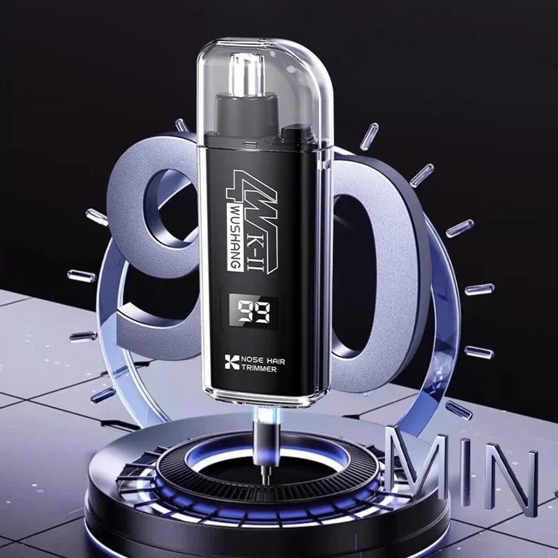 

Триммер для волос в носу с цифровым дисплеем, бытовой портативный безболезненный триммер для носа, USB перезаряжаемый триммер для волос в ушах и носу, новинка