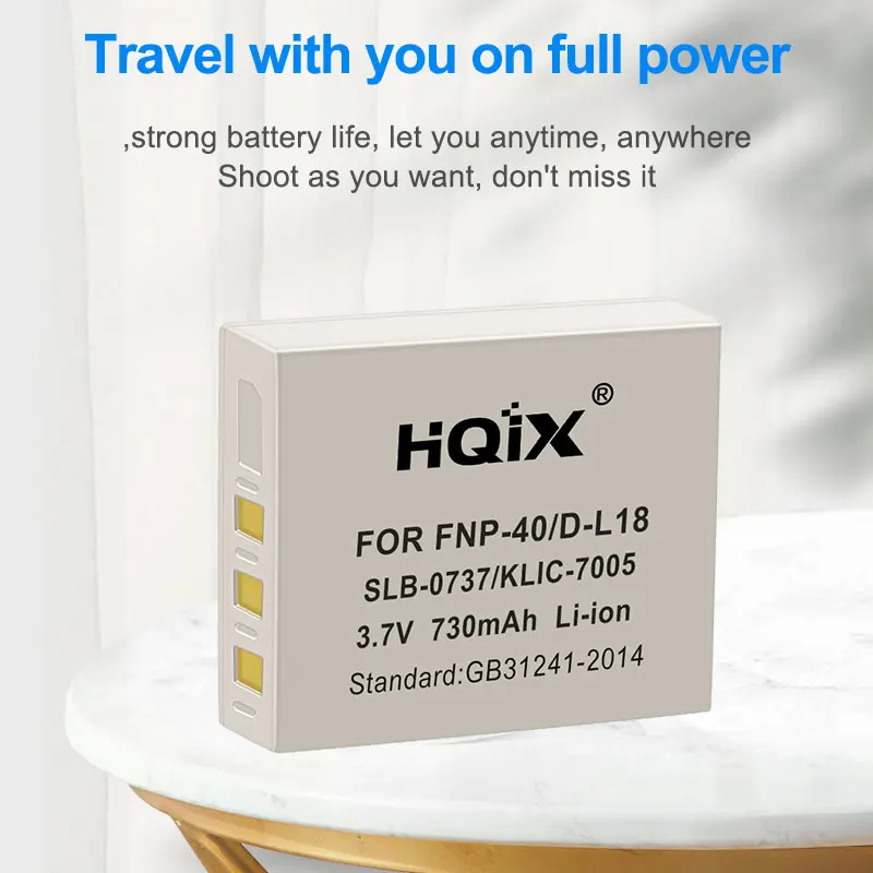 

HQIX for Samsung Digimax i6 PMP L50 L60 L80 I70S L700S NV5 NV3 L700 I70 L73 NV7 NV7 OPS Camera SLB-0837 Charger Battery