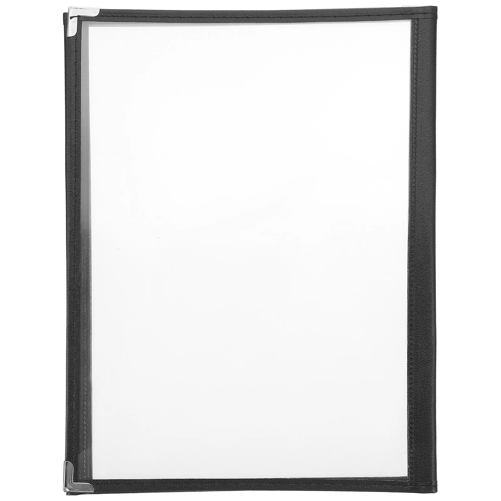 

1pc Portable Kitchen Menu Folder Clear Pvc Binder With Rounded Corners For Recipe Storage Flat Design Easy Clean Menu Cover Case