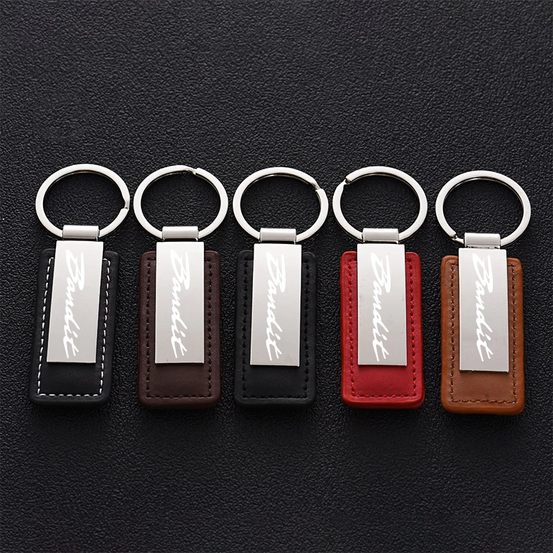 

High Quality Leather Alloy Keychain Motorcycle Accessories For SUZUKI Bandit 400 600 650 1200 1250 1250S Universal