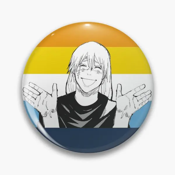 Aroace Mahito لينة زر دبوس شارة معدنية قبعة أنيقة على الموضة لطيف مضحك طوق الملابس هدية التلبيب دبوس مجوهرات عاشق ديكور الكرتون #1