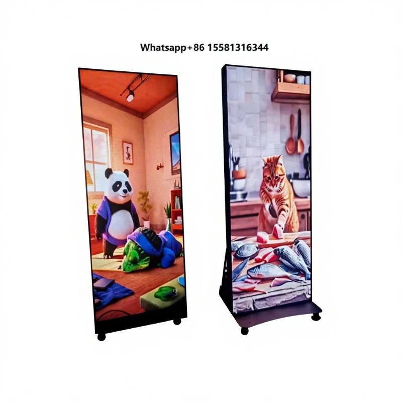 Portable LED Display Digital Screen Electronic Advertising Standing Screens Foldable Led Poster Screen