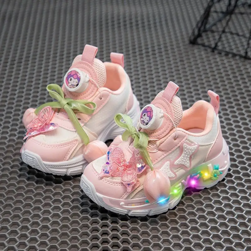 

2025 Girls Boys Kawaii Sanrio Ins Fashion Children Soft Shoes Cute Cartoon Spring Autumn Campus Princess Sneaker Gifts for Kids