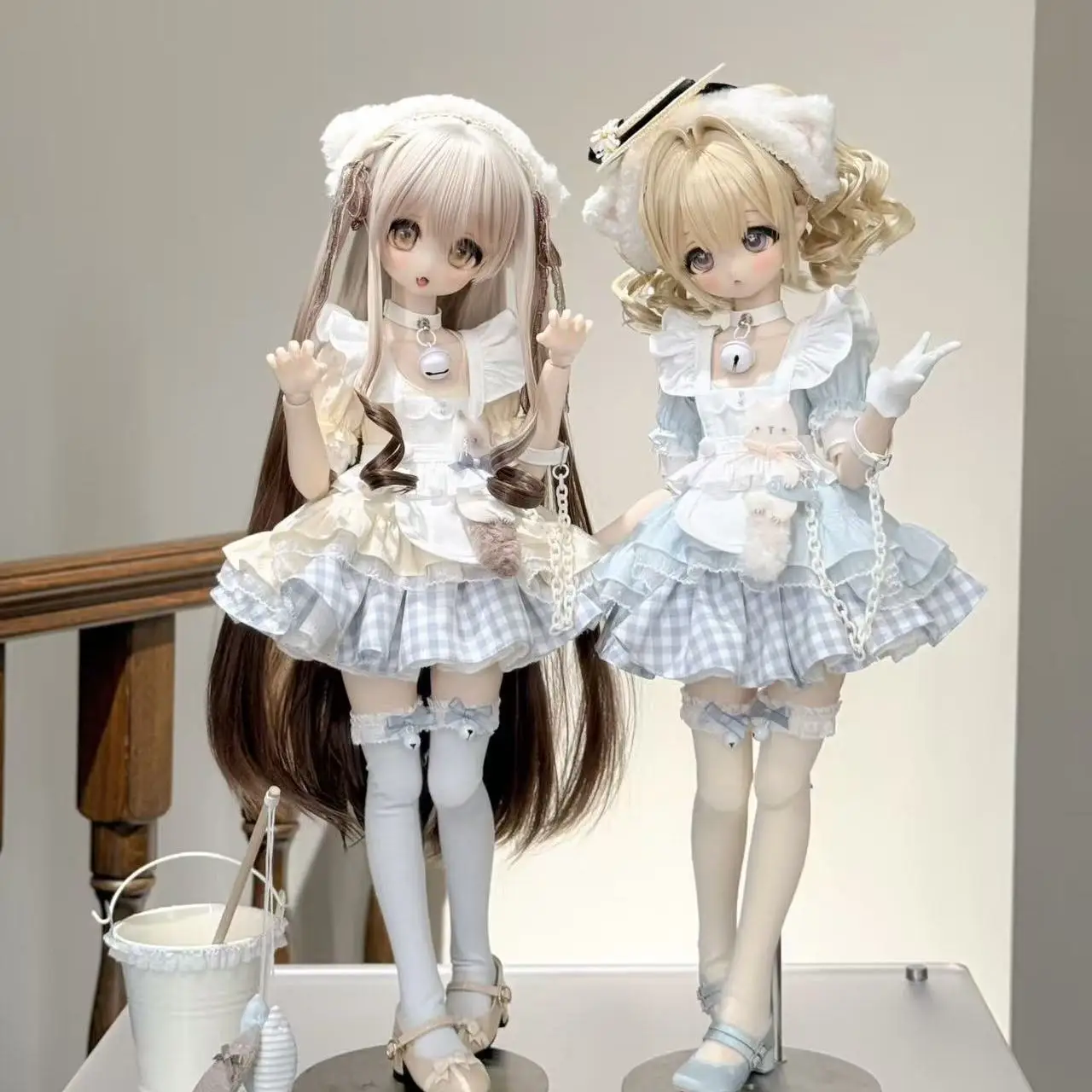 1/4 Vestiti per bambole Vestito per bambola Bjd da 45 cm Set di vestiti da principessa carino Giocattoli per ragazza Vestire Casa da gioco Accessori per bambole di moda, Senza bambola