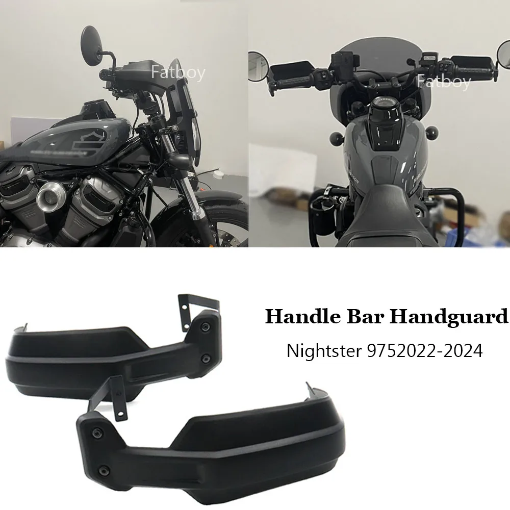 2022 2023 2024 Handguard Brake Shell Protection Wind Shield Deflector Cover Protector Black Kits For Harley Nightster 975 RH975