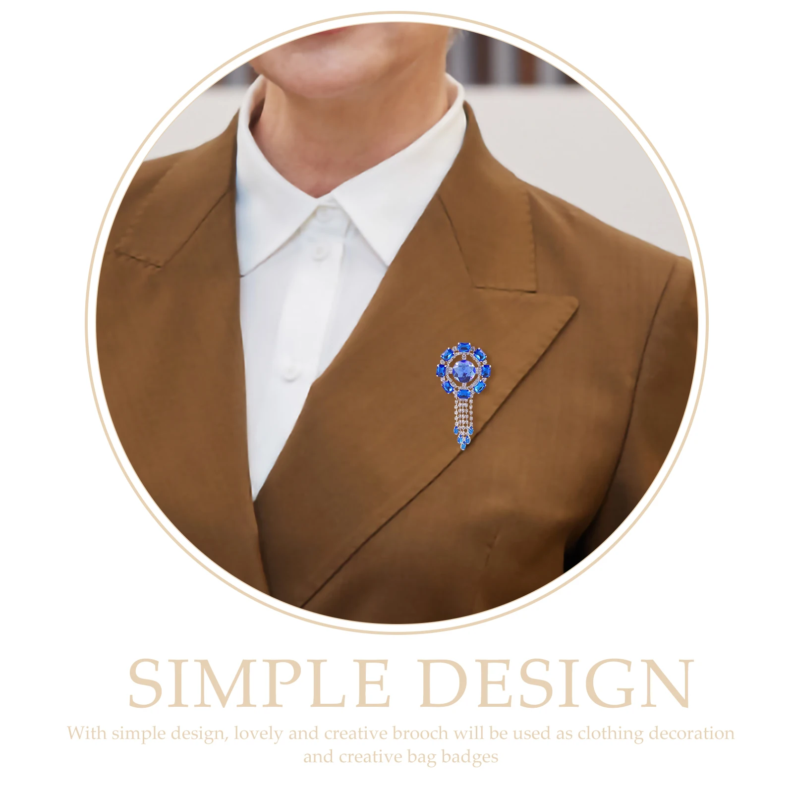 

Rhinestone Alloy Brooch Pins Women Fashion Decorative Lapel Craft Supplies Small Crystal Design Elegant Brooches