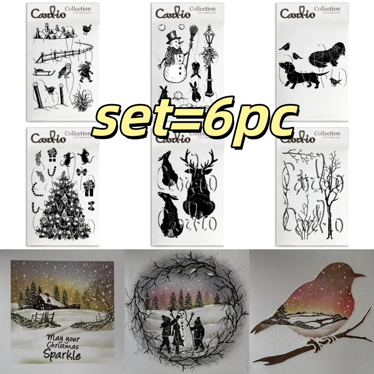 July 2026 New Christmas Joy Collection Snow Clear Stamps Stencil for DIY Making Card Scrapbook Embossed Paper Stamps Supplies image 3