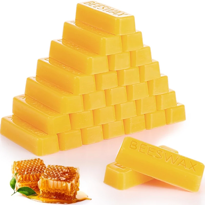 54 Pcs Beeswax Bars Yellow Beeswax Blocks Bees Wax For DIY Skin Care, Lip Balm, Lotion And Candle Making