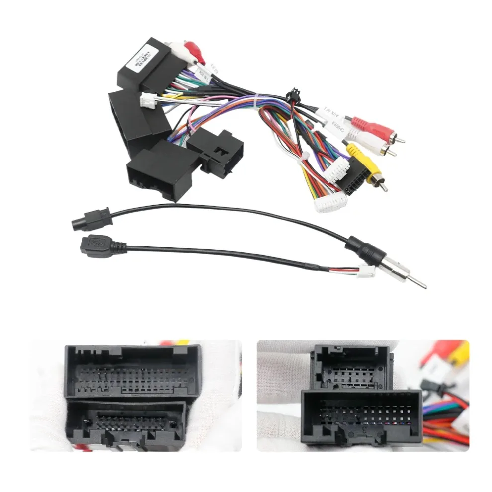 

Декодер CANBus для Ford Focus F150 Explorer Fiesta с адаптером жгута проводов радио SYNC, 16-контактный разъем на 24-контактный соединительный кабель