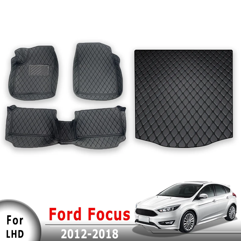 

Автомобильные коврики, коврики в багажник для Ford Focus 2018 2017 2016 2015 2014 2013 2012, автоаксессуары, водонепроницаемые чехлы с защитой от грязи