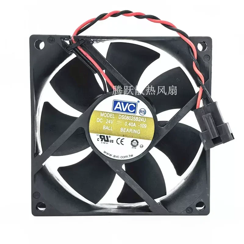 for AVC DS08025B24U 24V 0.4A 8cm Original Fan Suitable for Hitachi Elevator Accessories Inverter Cooling