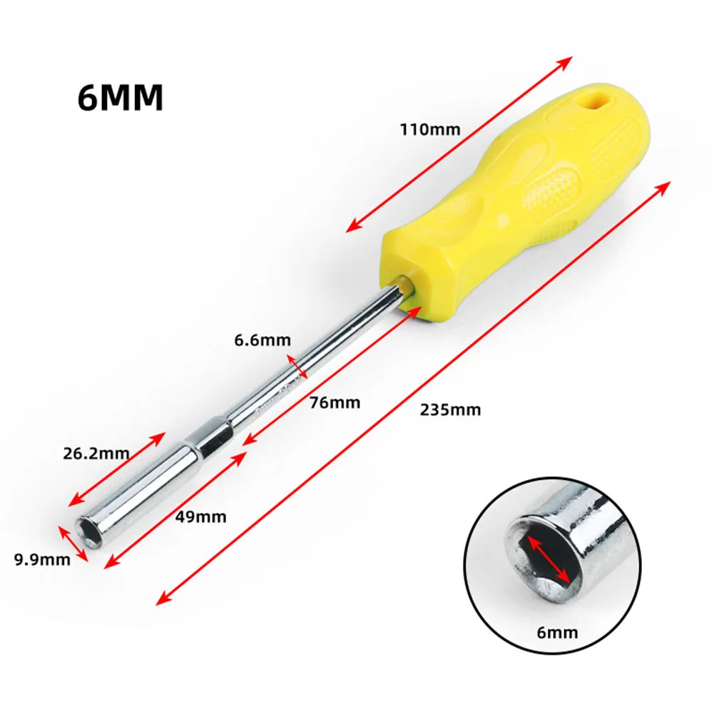 5.5-10mm Hexagon Socket Wrench Screw Driver Screwdriver For Home Appliance Mechanical Repair Hex Nut Hand Tool