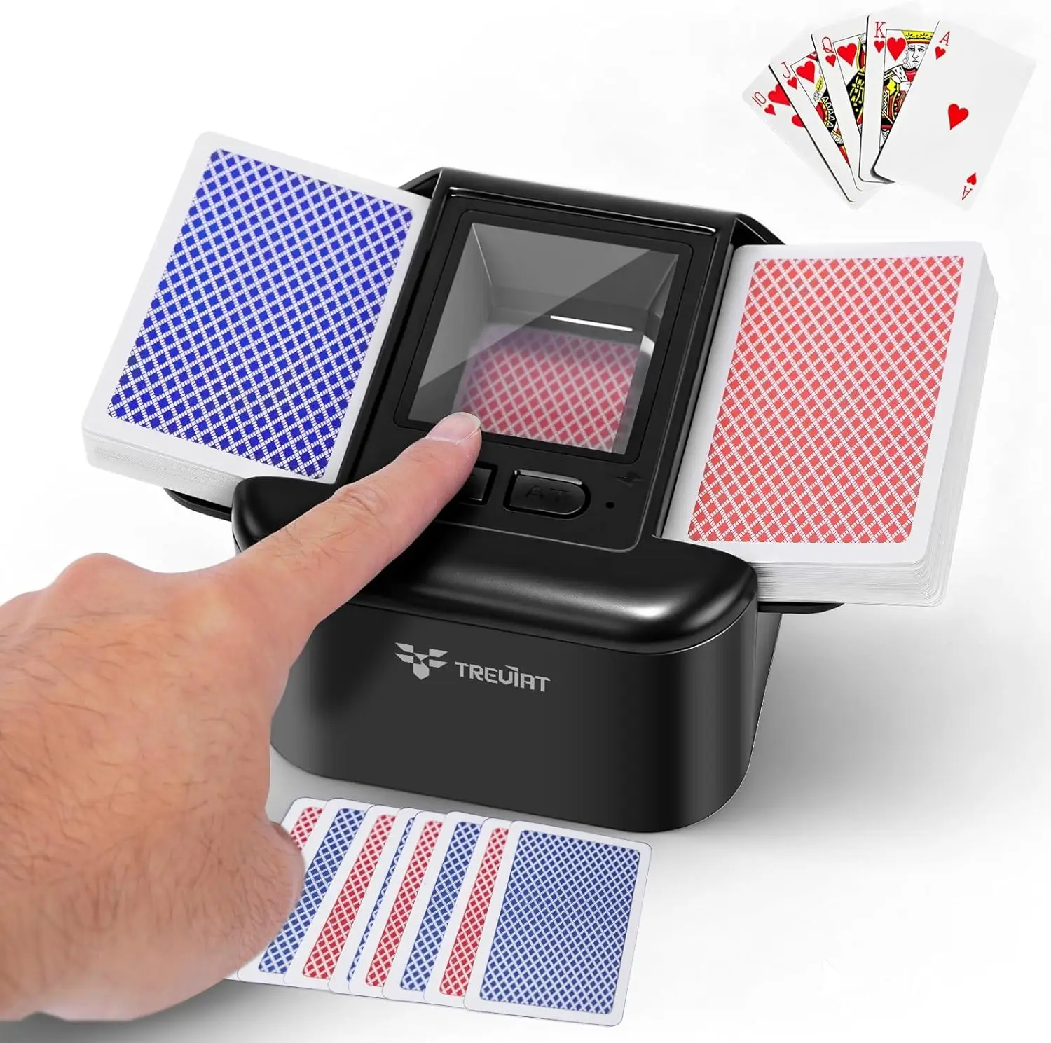 

Automatic Card Shuffler for Poker, Blackjack, UNO - Dual Modes, USB-C Rechargeable, Quiet & Portable