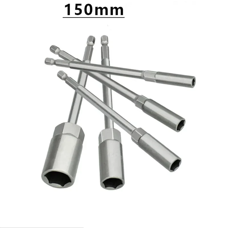 150mm Deep Nut Driver Bits Set Impact Socket 1/4
