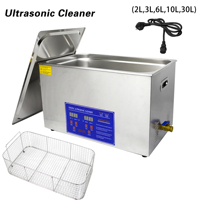 2L/3L/6/10/15/30L Ultrasonic Cleaner Digital Heating Stainless Steel Ultrasound Cleaning Machine 40KHZ Home Appliance