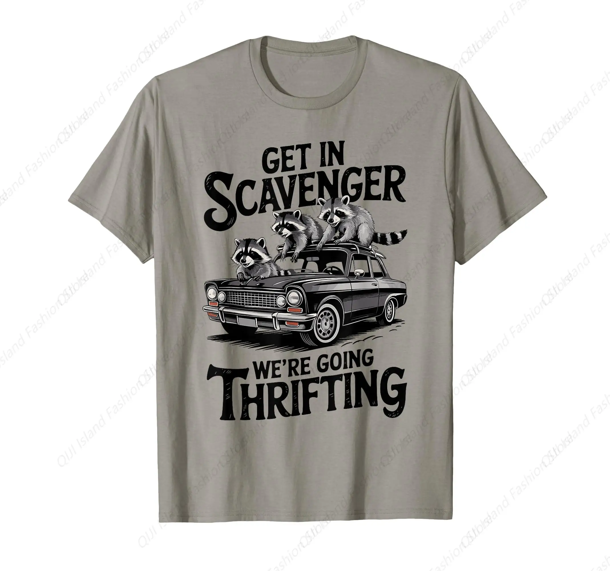 Camiseta divertida de mapache con texto en inglés "Estamos a la deriva"